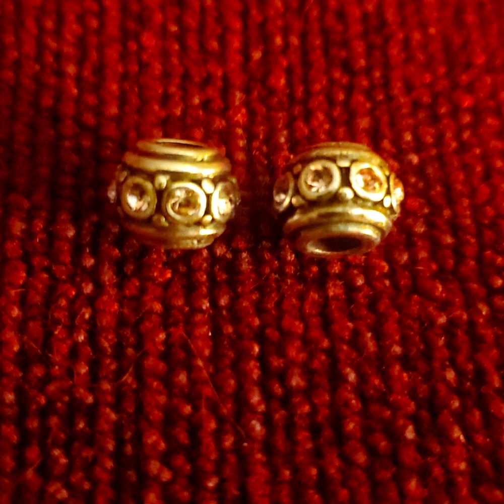 New Brighton Silver Beads with Pink Crystals